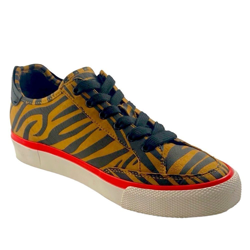 Rag & Bone RB army low top suede sneaker in natural black zebra womens size 9W